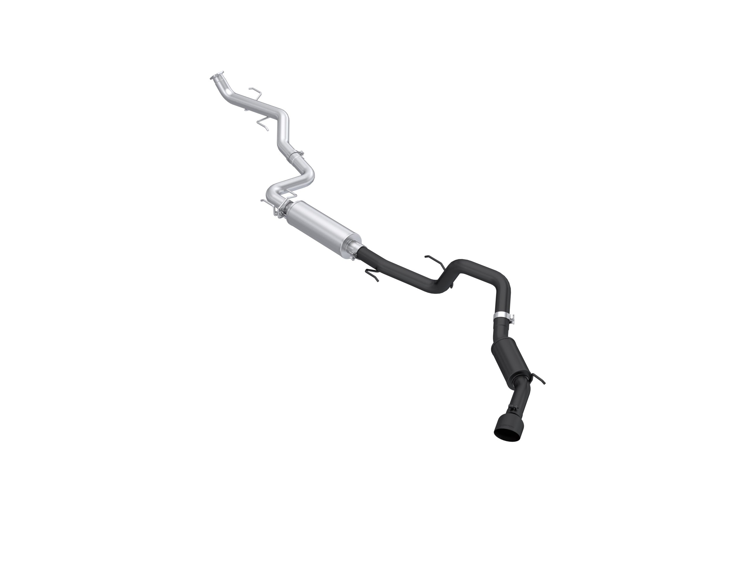 MBRP Exhaust Black-Coated Aluminized Steel 3 Inch Cat-Back Single Side Exhaust with BLK Tip.