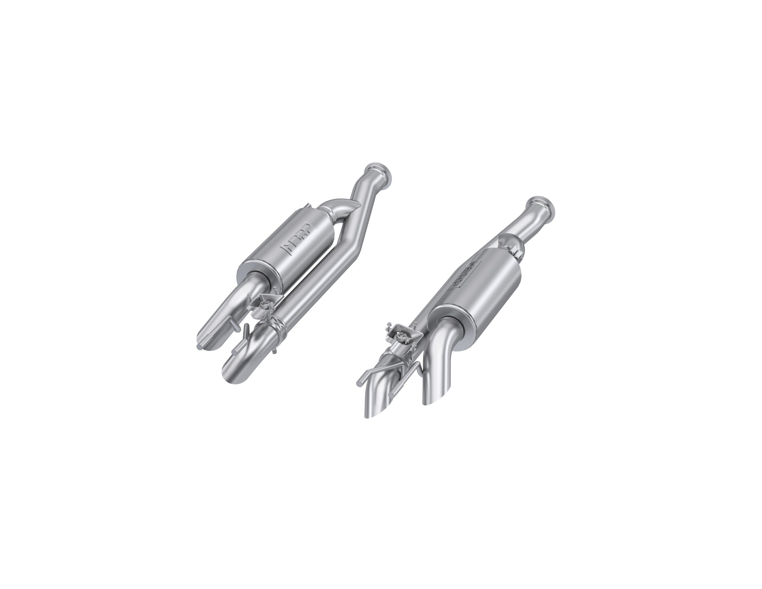 MBRP Exhaust 2.5in. Cat-Back; Dual Split Quad Rear; Active; T304