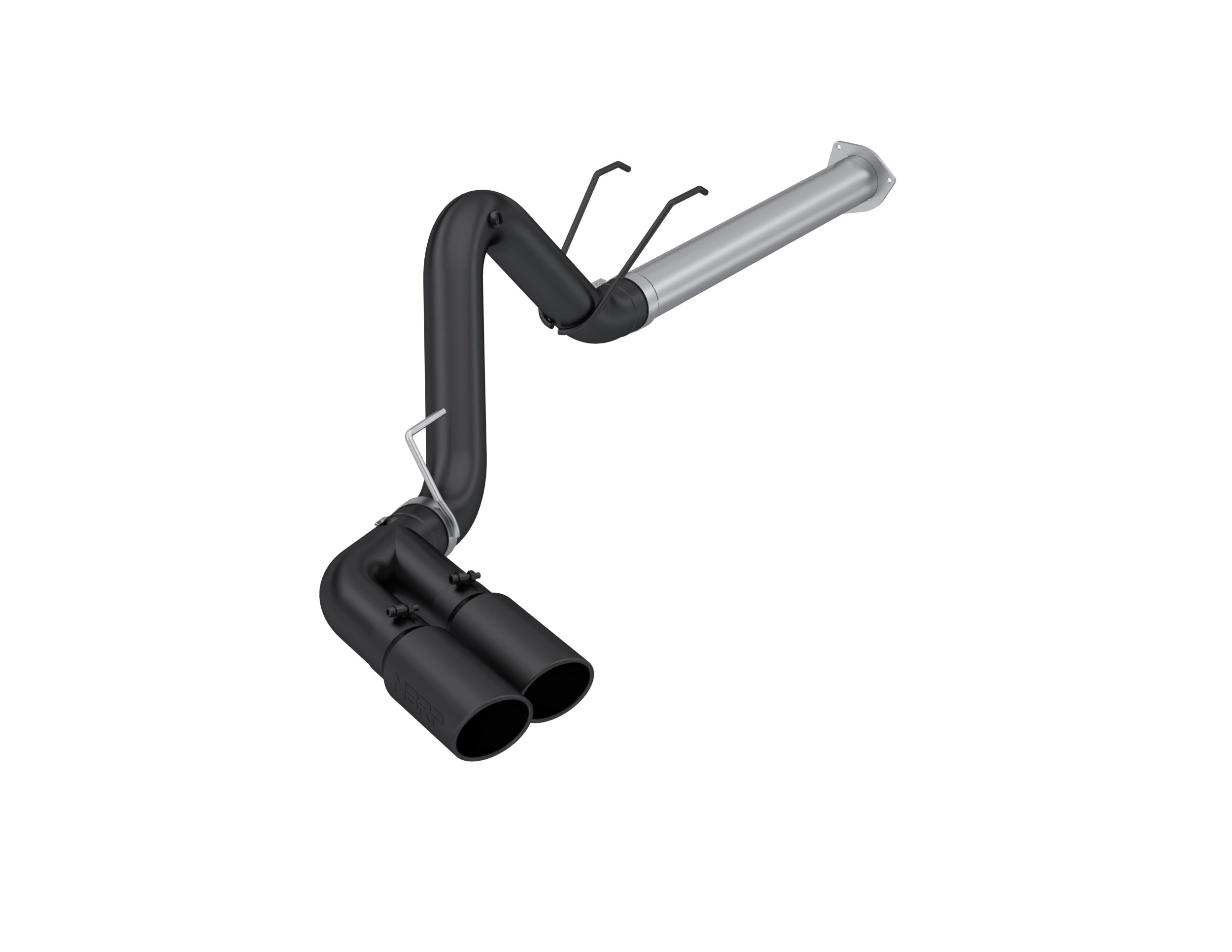 MBRP Exhaust 4in. Filter Back; Single Side Dual Exit; BLK