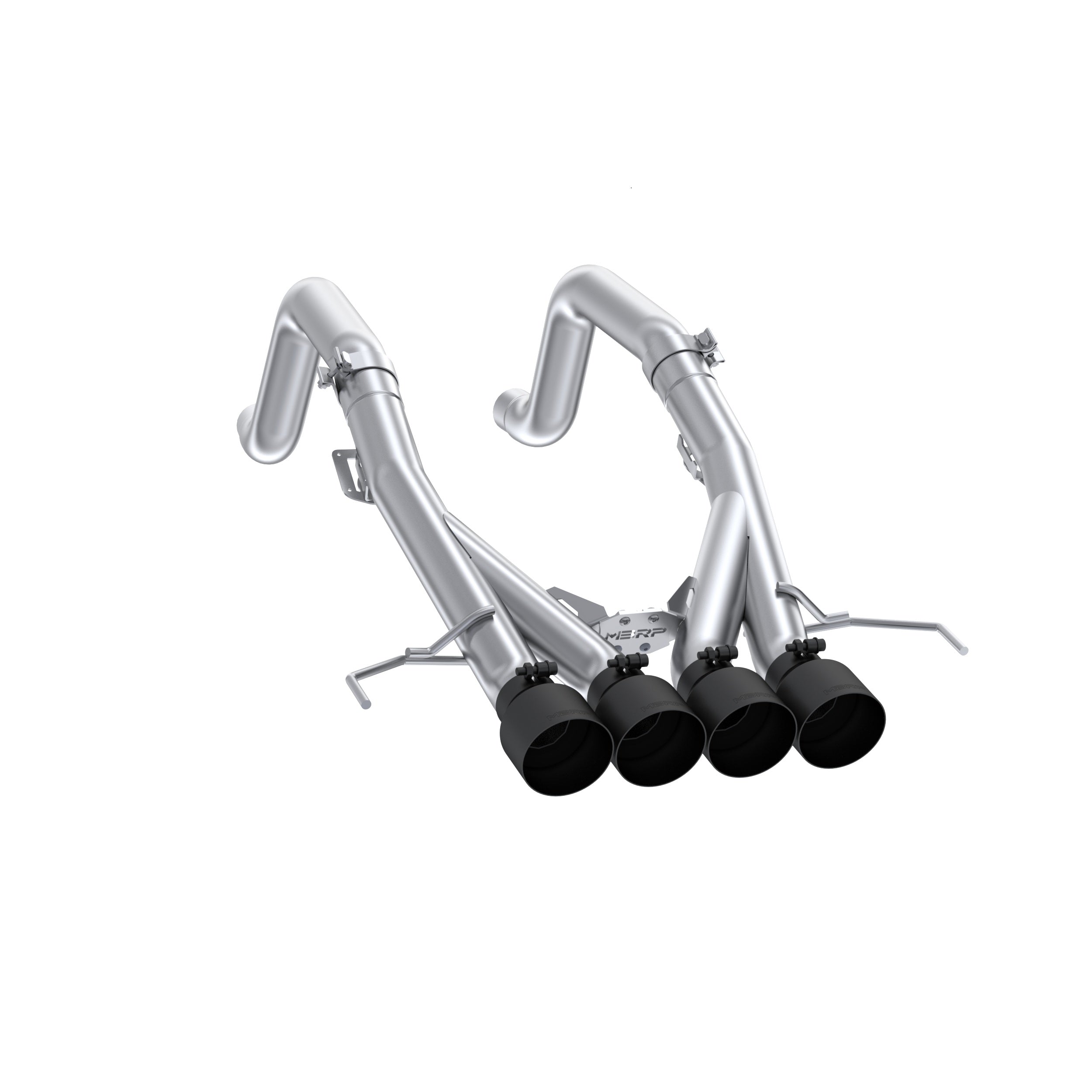 MBRP Exhaust 3in. Muffler Bypass Axle Back; with Quad 4in. BLK Tips;  T304