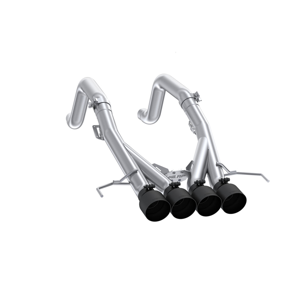 MBRP Exhaust 3in. Muffler Bypass Axle Back; with Quad 4in. BLK Tips;  T304