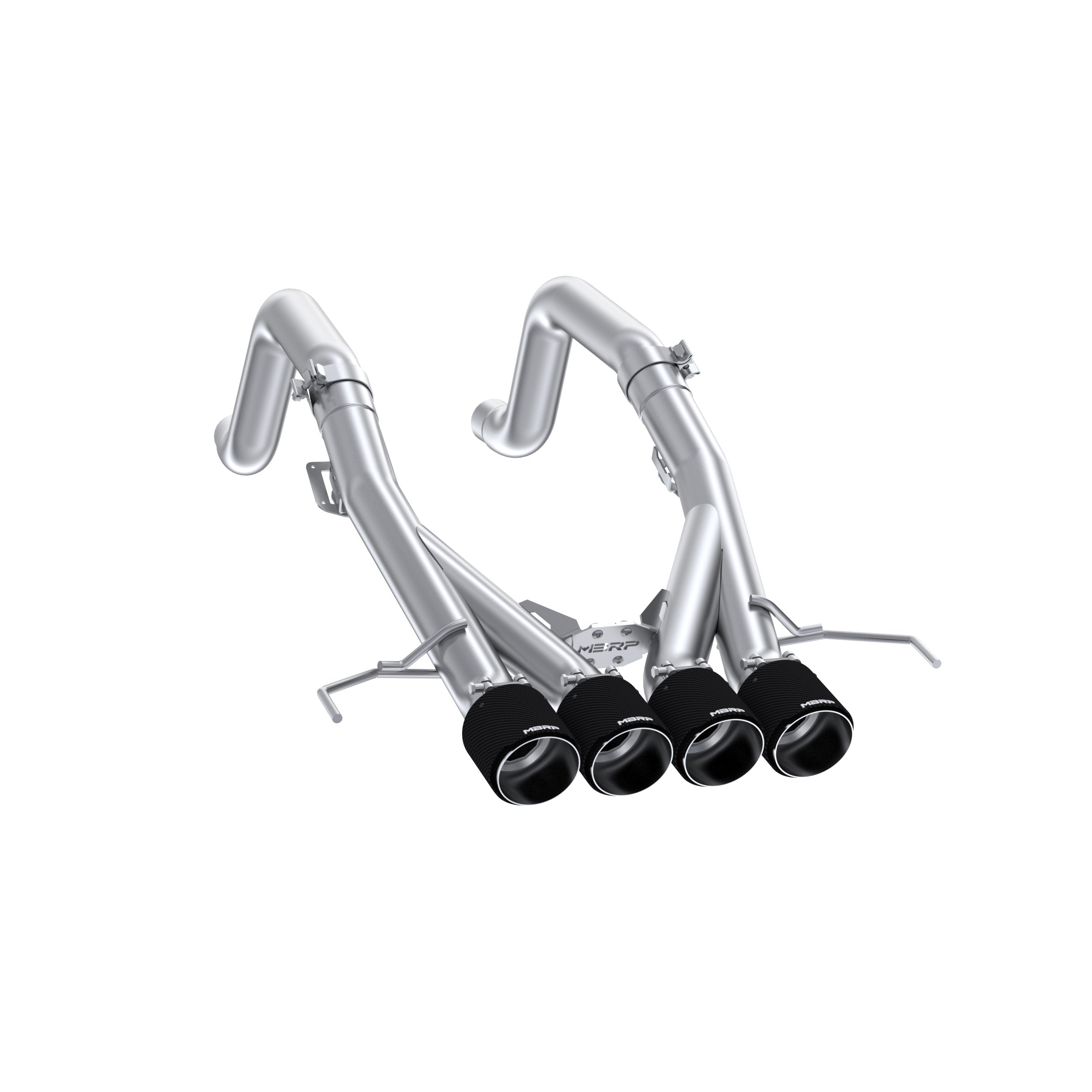 MBRP Exhaust 3in. Muffler Bypass Axle Back; with Quad 4in. CF Tips;  T304