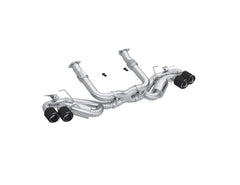 MBRP Exhaust 3in. Cat-Back; Quad Split Rear with 4.5in. Carbon Fiber Tips; T304; Active