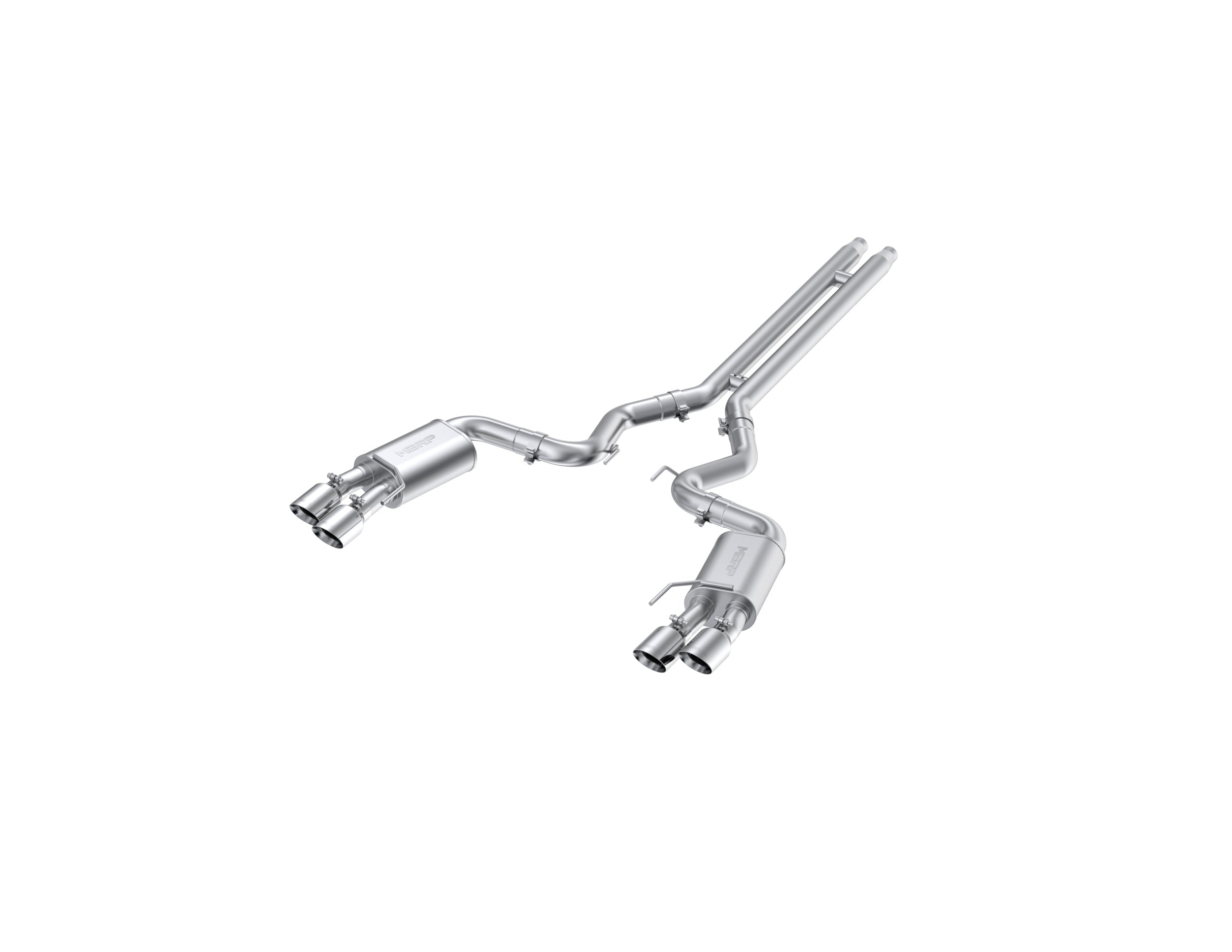 MBRP Exhaust 3in. Cat Back; with Quad 4in. Dual Wall Tips; Street Version; T304