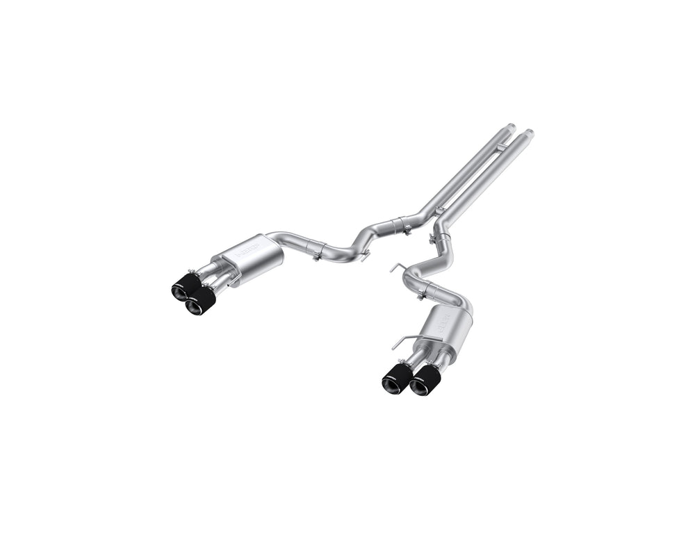 MBRP Exhaust 3in. Cat Back; with Quad 4in. Carbon Fiber Tips; Street Version; T304