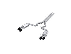 MBRP Exhaust 3in. Cat Back; with Quad 4in. Carbon Fiber Tips; Street Version; T304