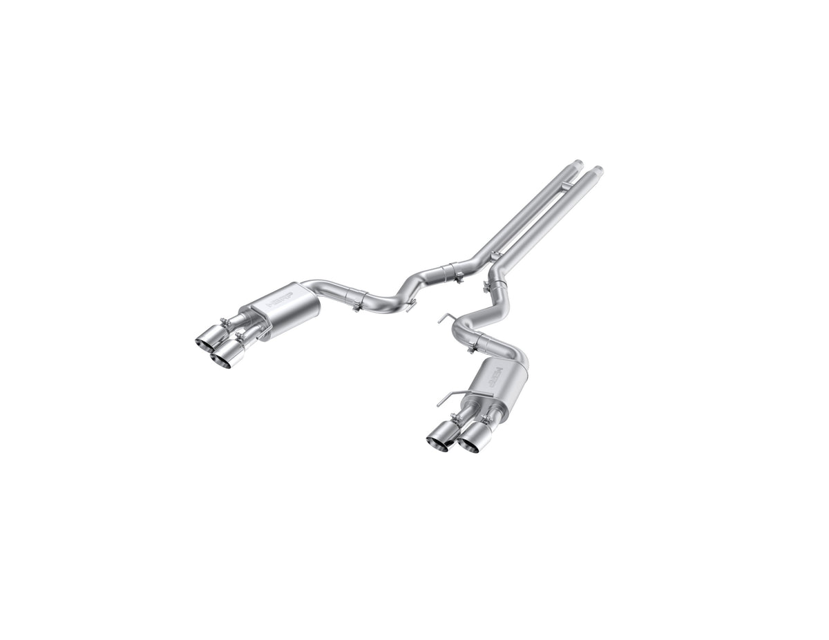 MBRP Exhaust 3in. Cat Back; with Quad 4in. Dual Wall Tips; Street Version; AL