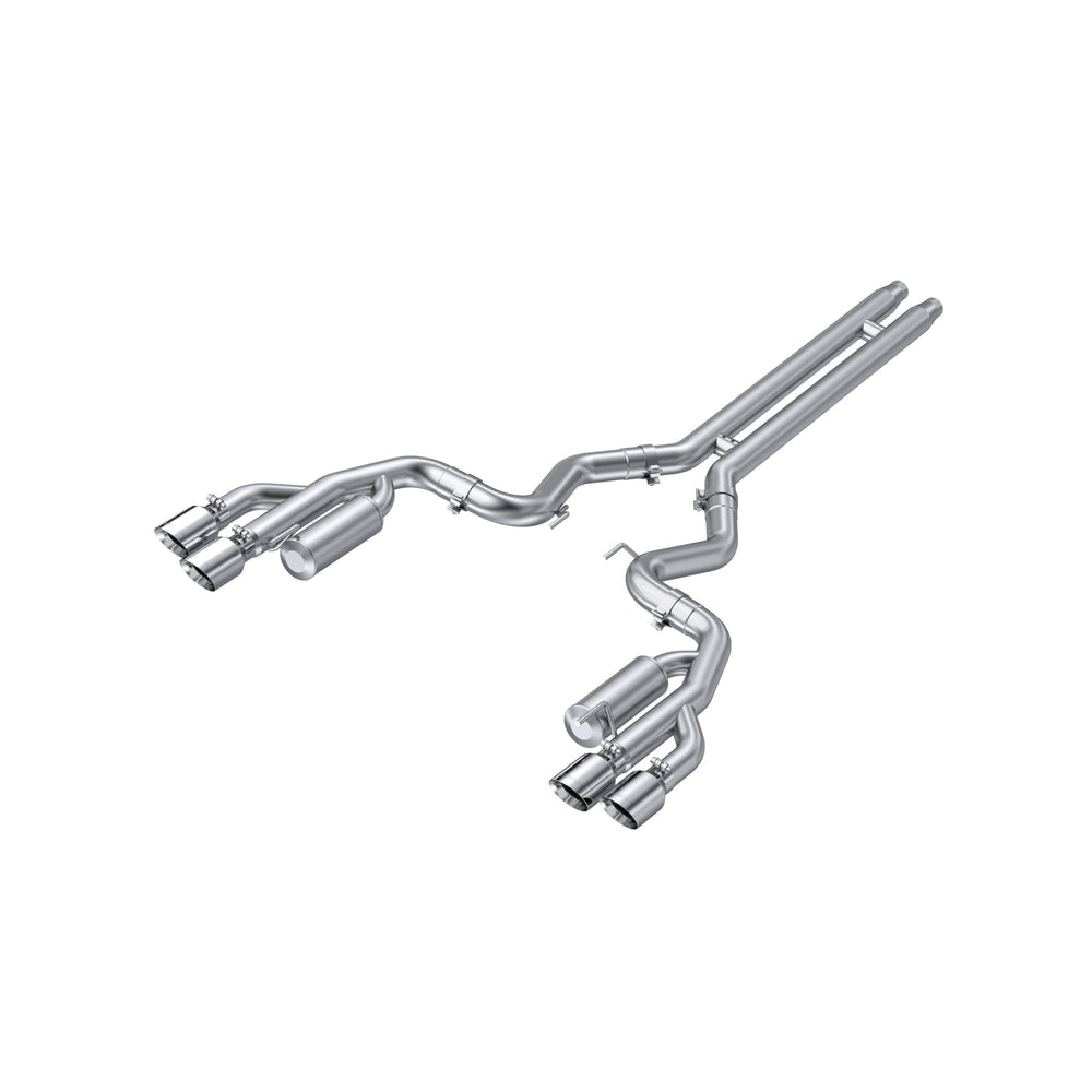 MBRP Exhaust 3in. Cat Back; with Quad 4in. Dual Wall Tips; Race Version; T304