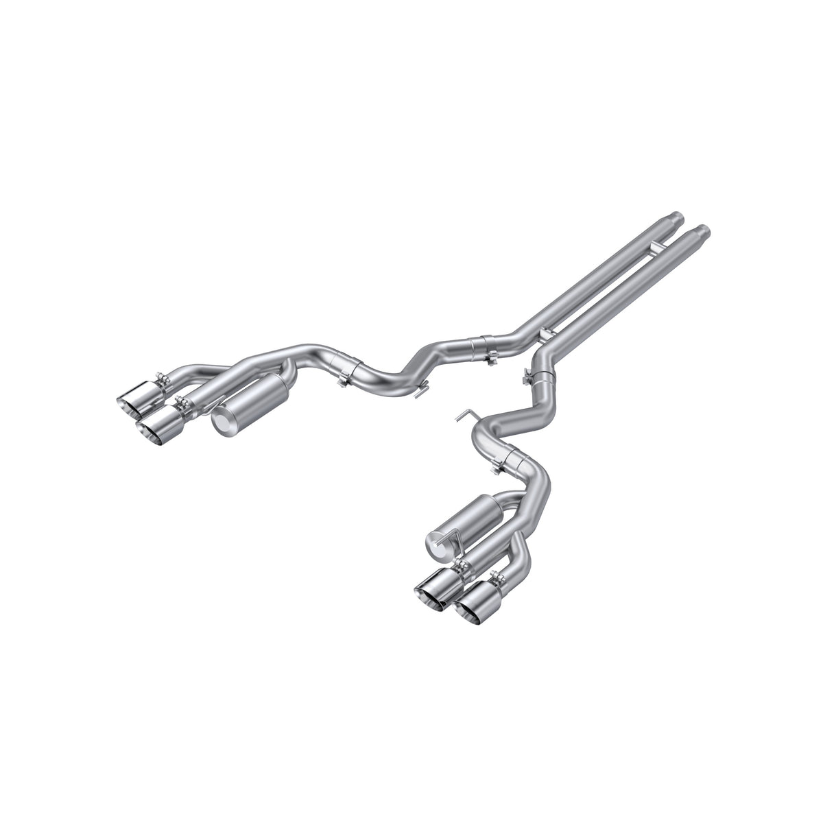 MBRP Exhaust 3in. Cat Back; with Quad 4in. Dual Wall Tips; Race Version; T304