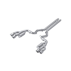 MBRP Exhaust 3in. Cat Back; with Quad 4in. Dual Wall Tips; Race Version; T304