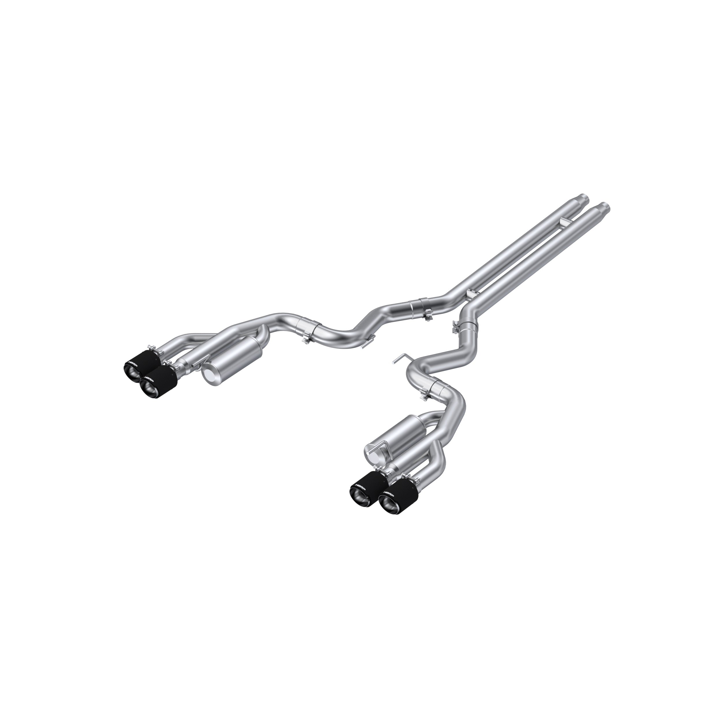 MBRP Exhaust 3in. Cat Back; with Quad 4in. Carbon Fiber Tips; Race Version; T304