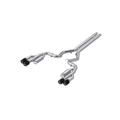 MBRP Exhaust 3in. Cat Back; with Quad 4in. Carbon Fiber Tips; Race Version; T304