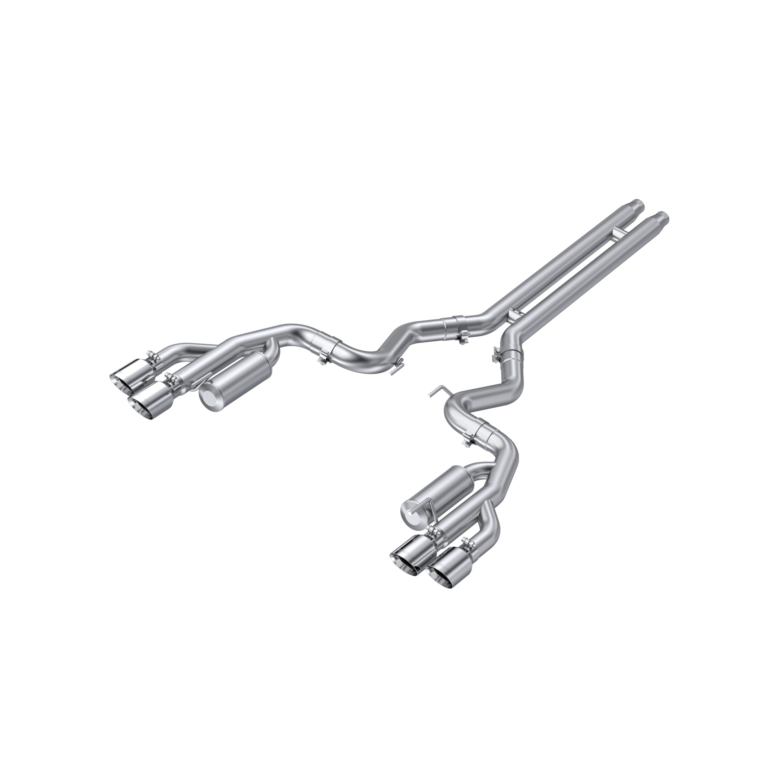 MBRP Exhaust 3in. Cat Back; with Quad 4in. Dual Wall Tips; Race Version; AL