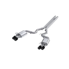 MBRP Exhaust 3" Cat Back, Dual Quad Split Rear Exit;with Carbon Fiber Tips; Active Exhaust T304