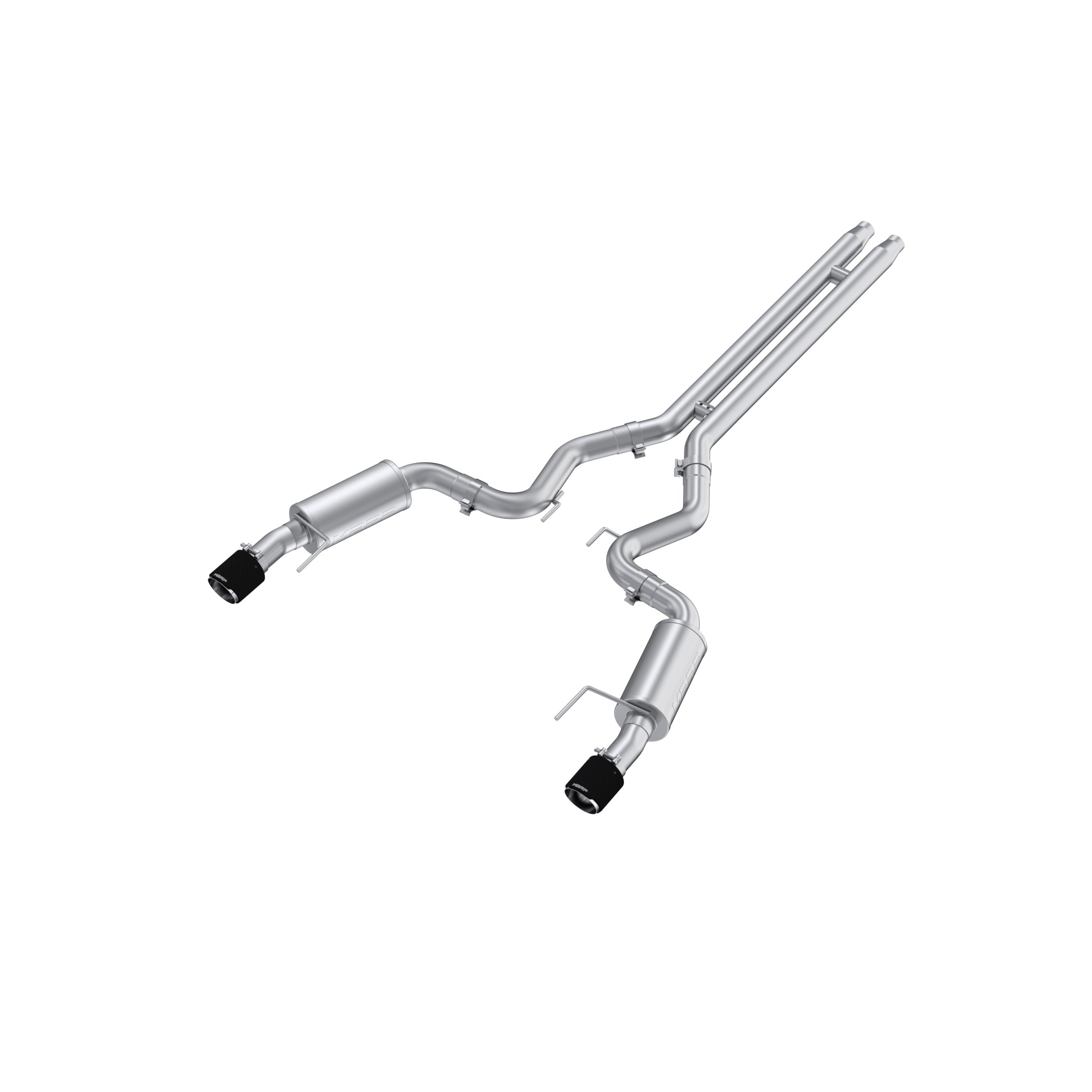 MBRP Exhaust 3in. Cat Back; Dual Split Rear; Street Version; 4.5in. CF tips; T304