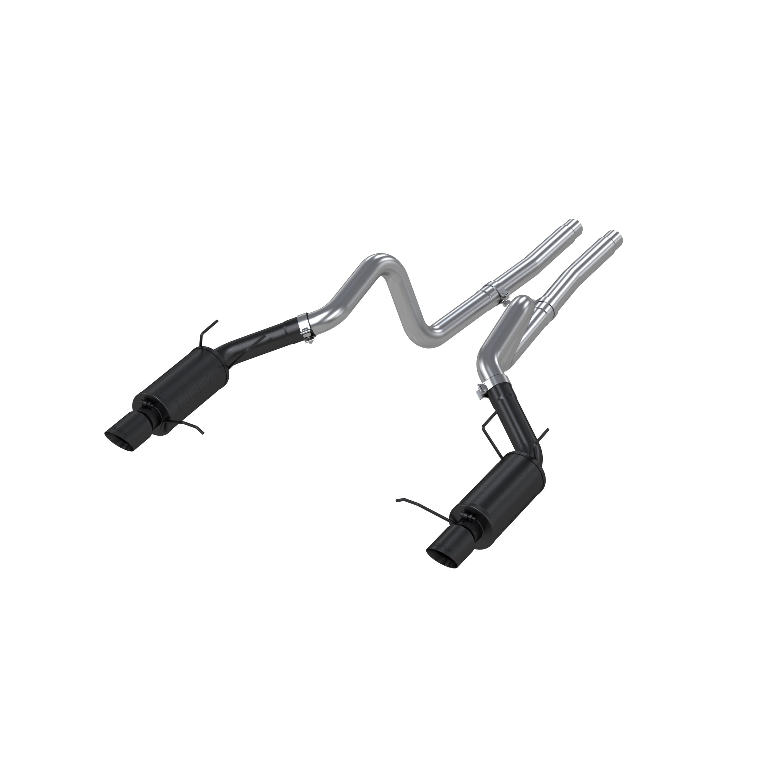 MBRP Exhaust 3in. Cat Back; Dual Split Rear; Street Version; 4in. tips; Black
