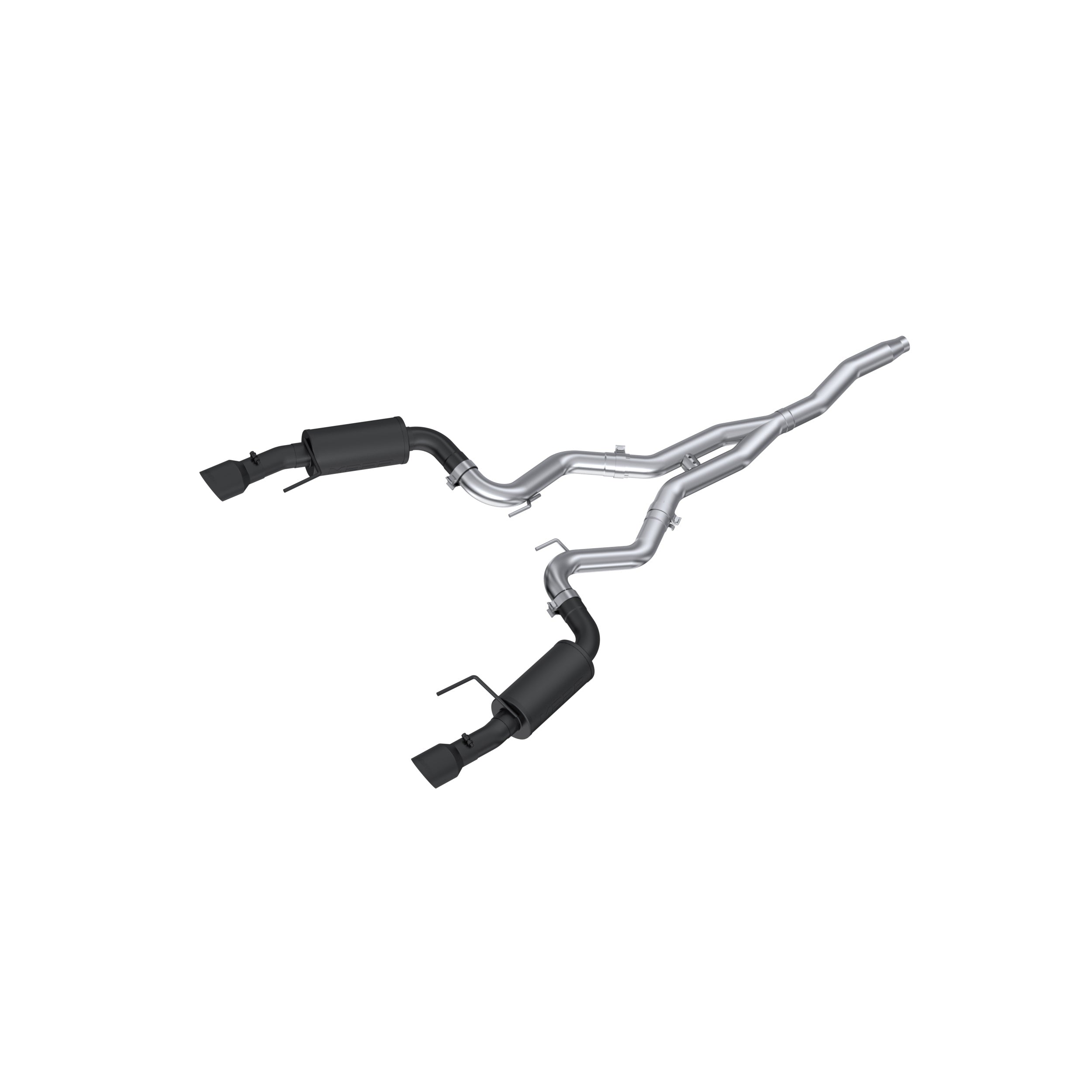 MBRP Exhaust 3in. Cat Back; Dual Split Rear; Street Version; 4.5in. tips; Black Coated