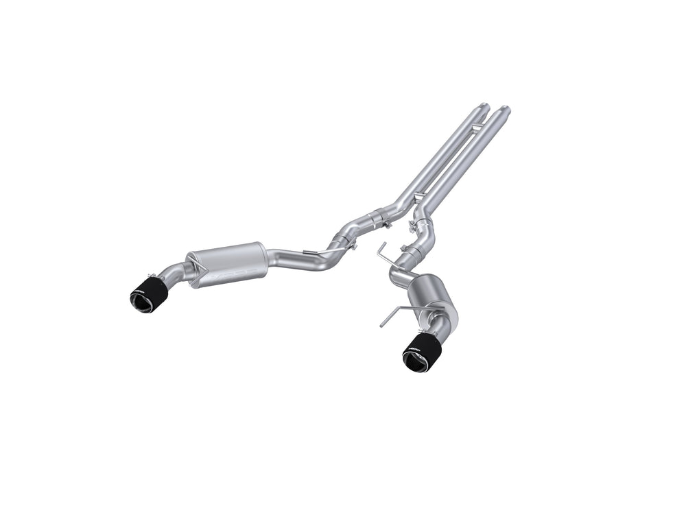 MBRP Exhaust 3in. Cat Back; Dual Split Rear; Street Version; 4.5in. CF tips; T304