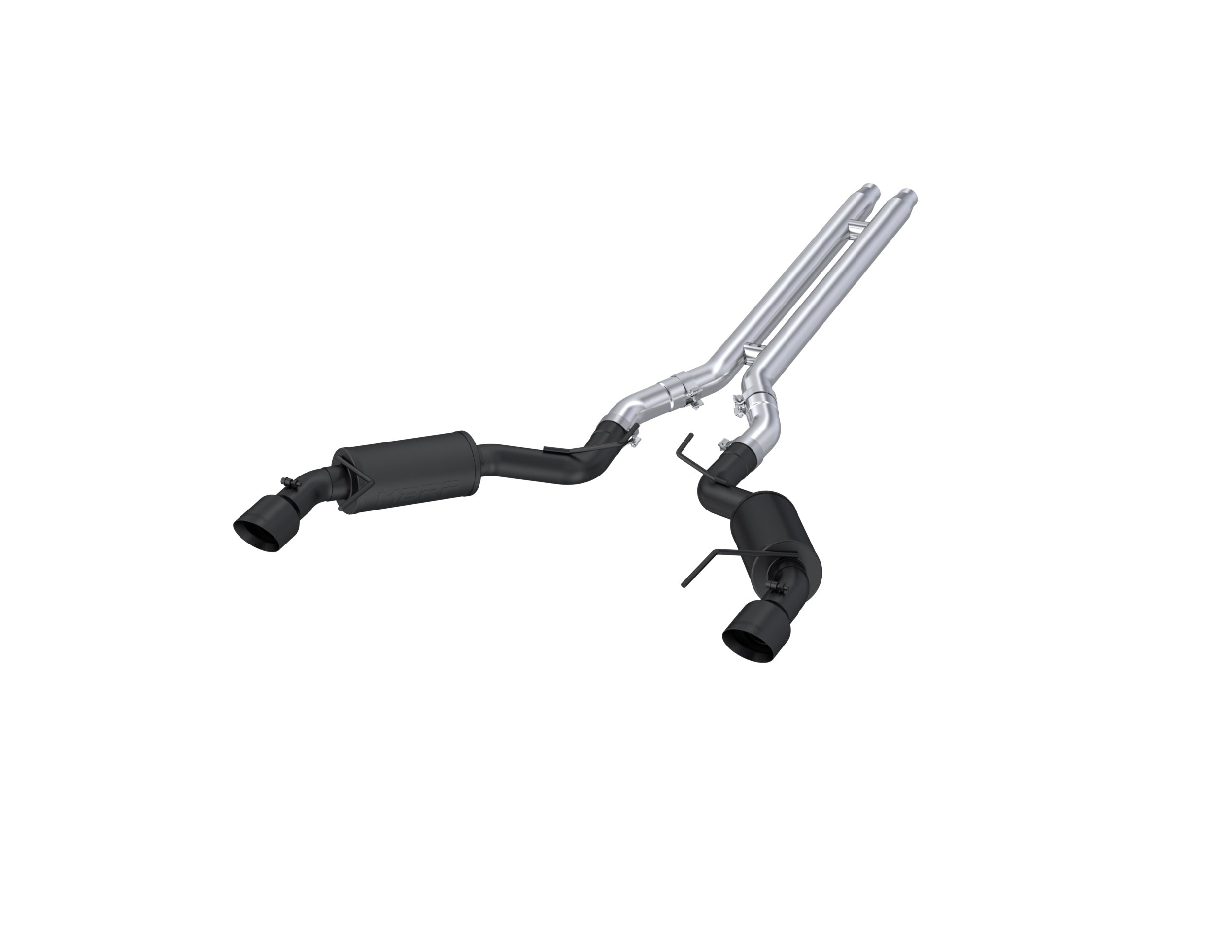 MBRP Exhaust 3in. Cat Back; Dual Split Rear; Street Version; 4.5in. tips; Black Coated