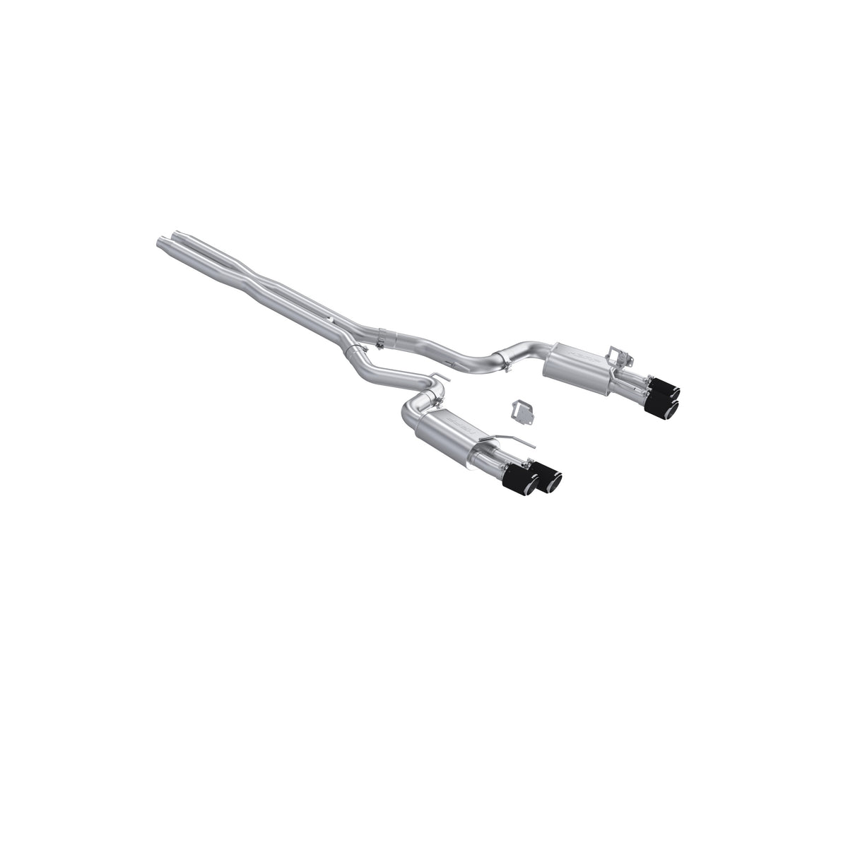 MBRP Exhaust 3in. Cat Back; with Quad 4in. Carbon Fiber Tips; Street Version; T304
