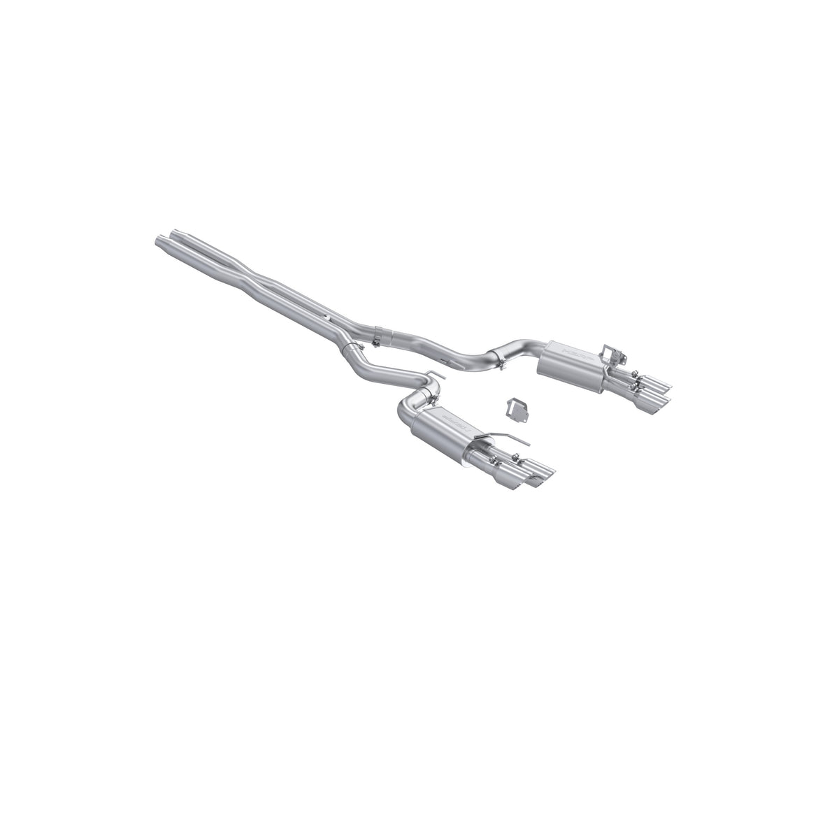 MBRP Exhaust 3in. Cat Back; with Quad 4in. Dual Wall Tips; Street Version; AL