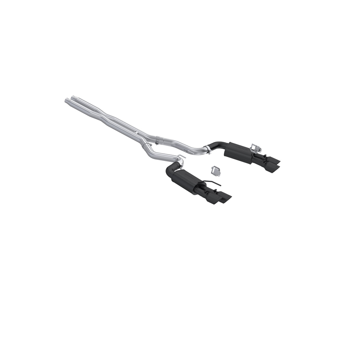 MBRP Exhaust 3in. Cat Back; with Quad 4in. Dual Wall Tips; Street Version; Black Coated