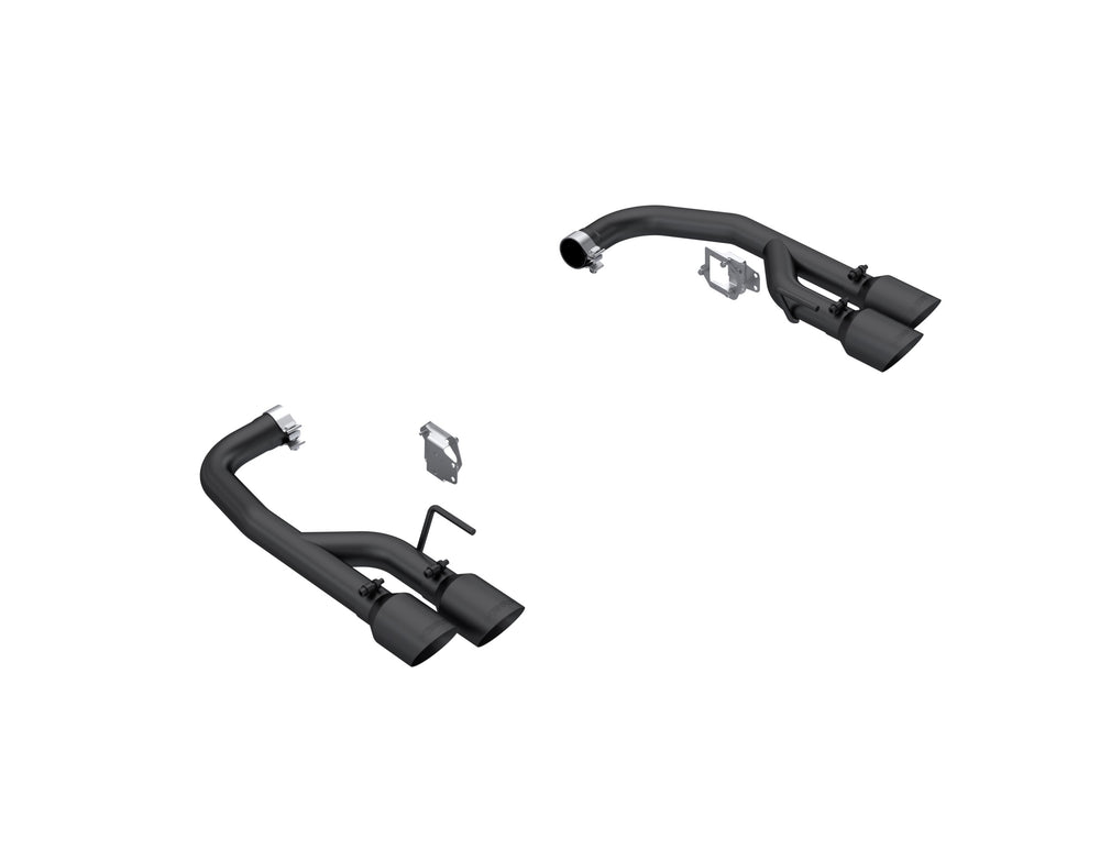 MBRP Exhaust 2.5in. Axle-Back with Quad 4in.Tips; Race Version; BLK