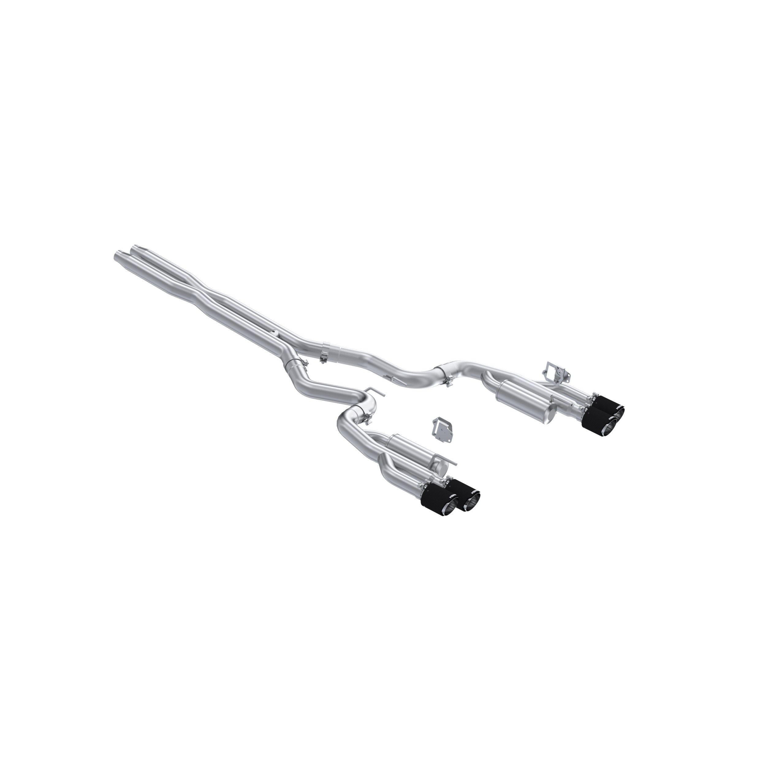 MBRP Exhaust 3in. Cat Back; with Quad 4in. Carbon Fiber Tips; Race Version; T304