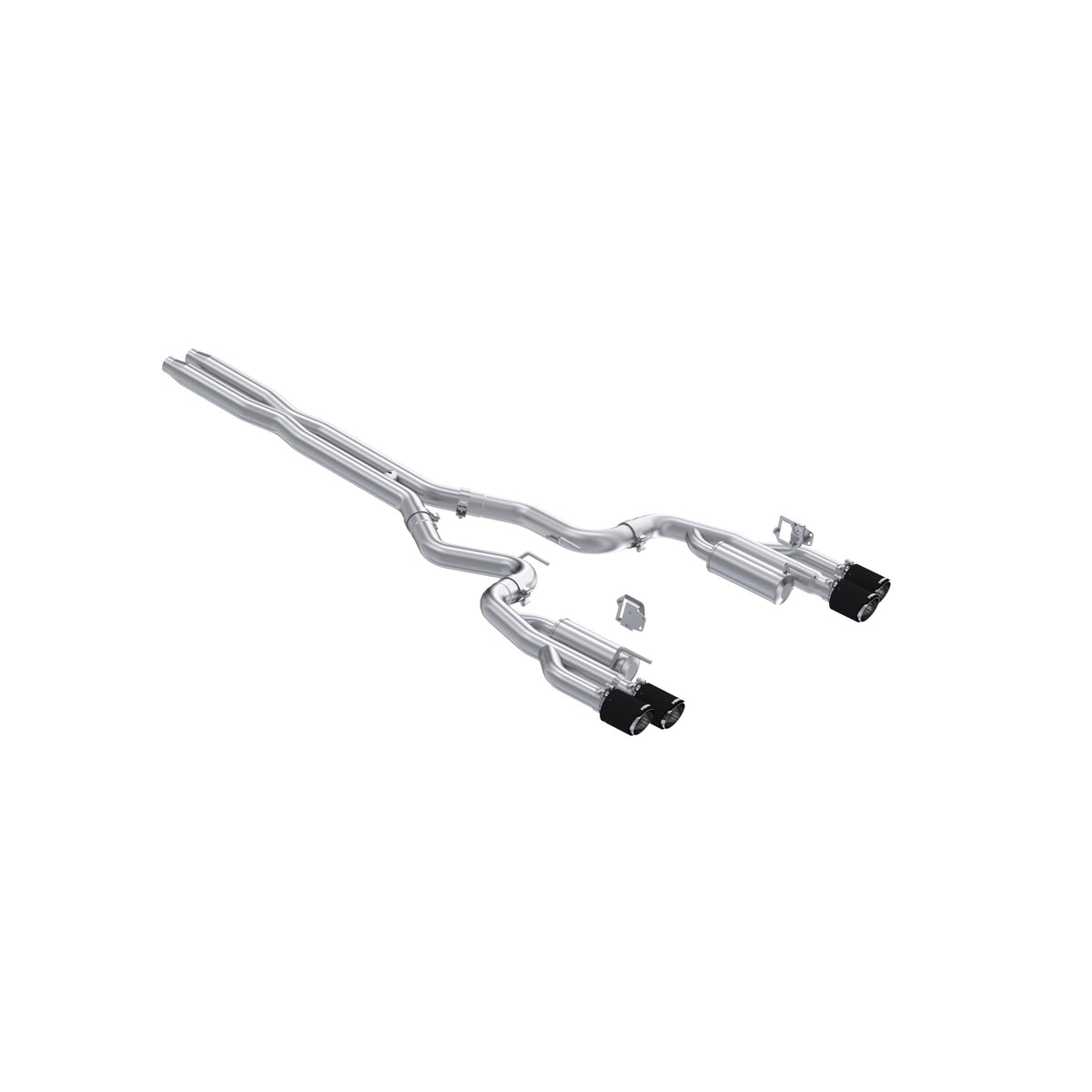 MBRP Exhaust 3in. Cat Back; with Quad 4in. Carbon Fiber Tips; Race Version; T304