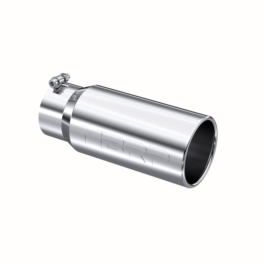 MBRP Exhaust T5050 Tip. 5in. O.D. Rolled Straight 4in. inlet 12in. length. T304.