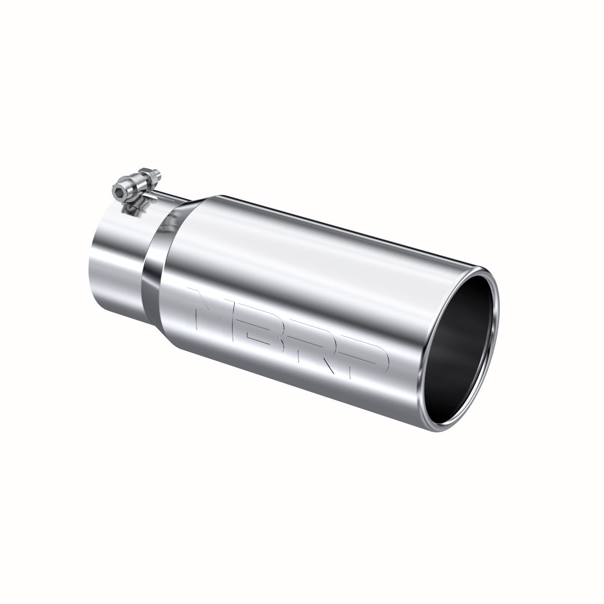 MBRP Exhaust T5050 Tip. 5in. O.D. Rolled Straight 4in. inlet 12in. length. T304.