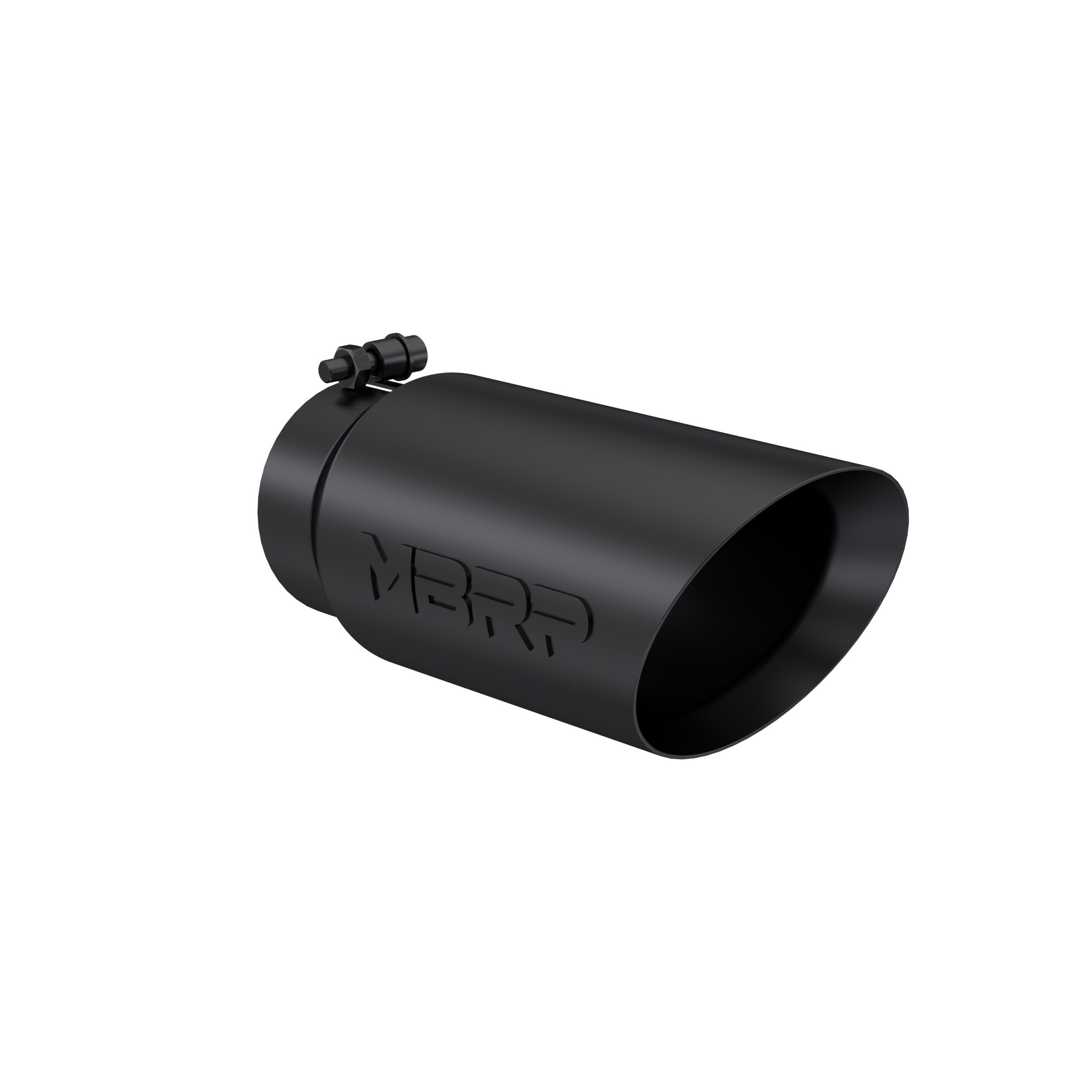 MBRP Exhaust T5053BLK Tip. 5in. O.D.. Dual Wall Angled. 4in. inlet 12in. Length. BLK
