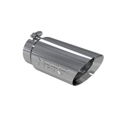 MBRP Exhaust T5053 Tip. 5in. O.D. Dual Wall Angled 4in. inlet 12in. length. T304.