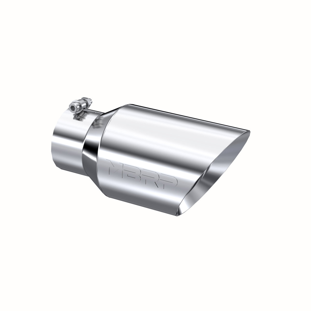 MBRP Exhaust T5072 Tip. 6in. O.D. Dual Wall Angled 4in. inlet 12in. length. T304.