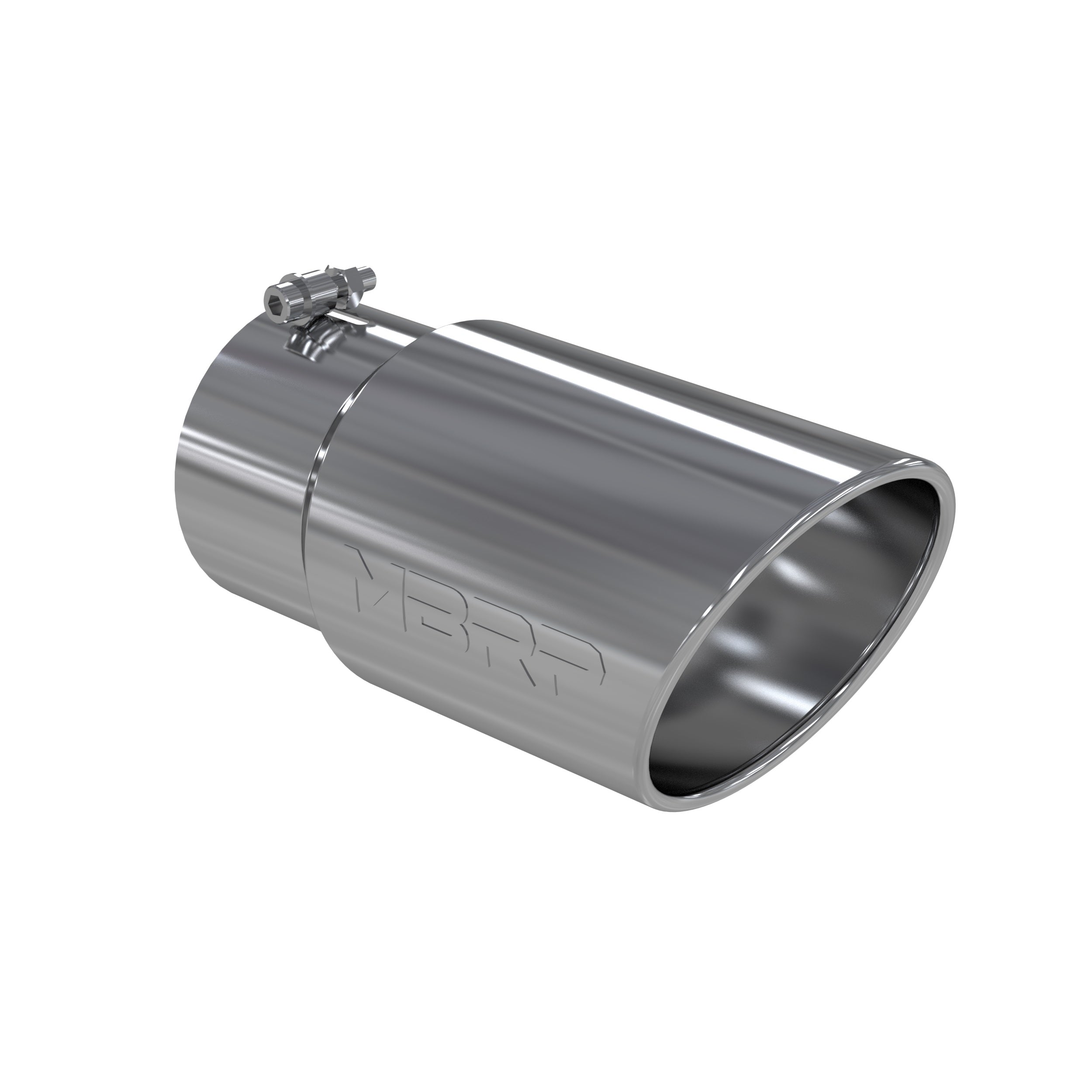 MBRP Exhaust T5075 Tip. 6in. O.D. Angled Rolled End 5in. inlet 12in. length. T304.