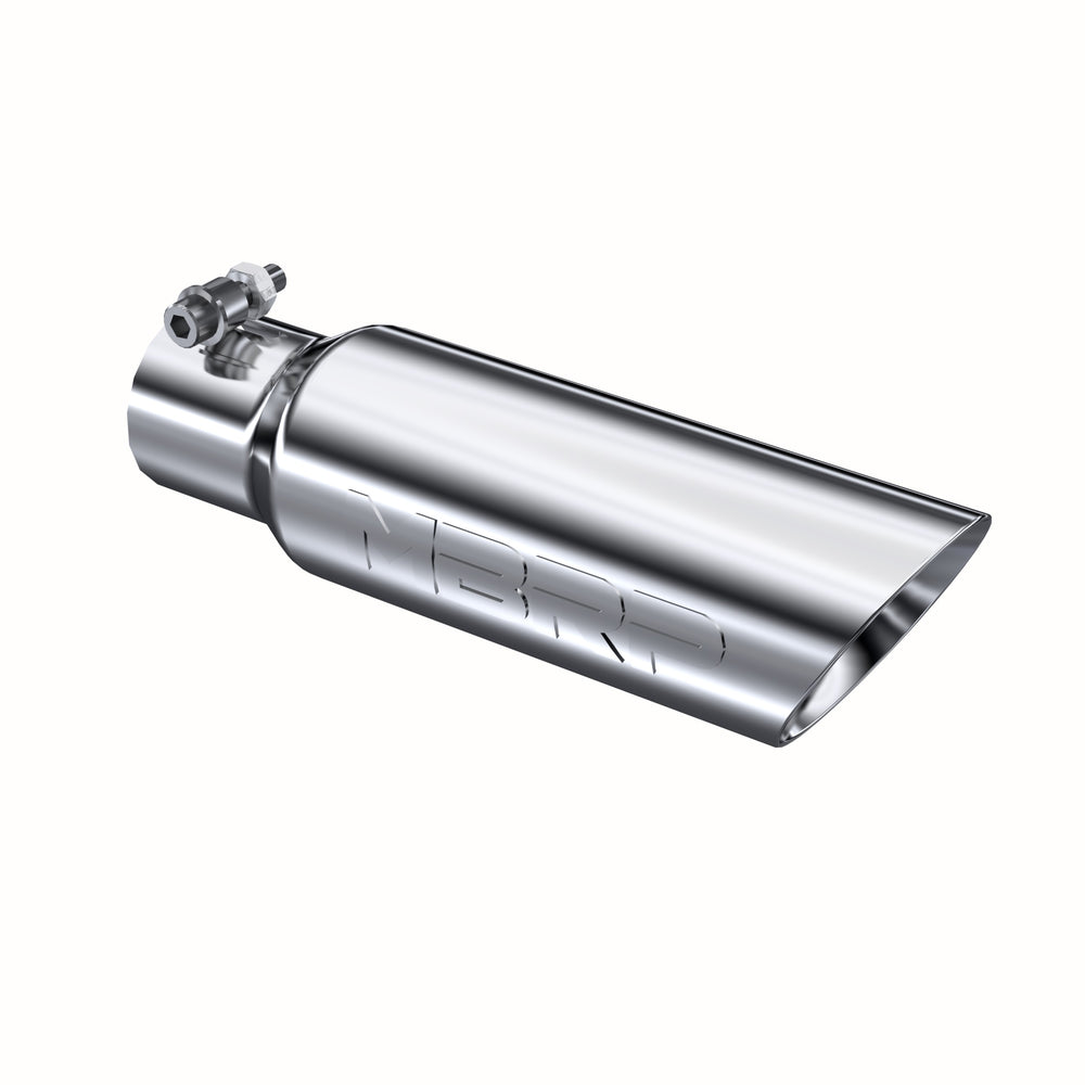 MBRP Exhaust T5106 Tip. 3in. O.D. Dual Wall Angled 2in. inlet 12in. length. T304.