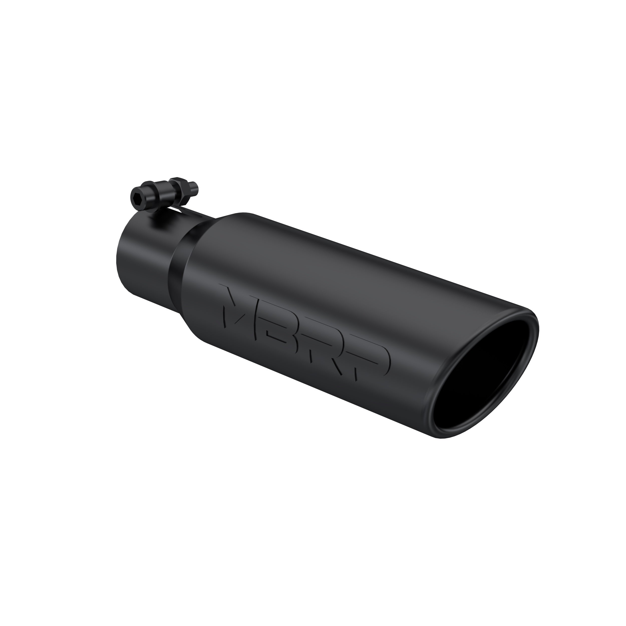 MBRP Exhaust T5113BLK Tip. 3in. O.D. Angled Rolled End 2in. inlet 12in. Length. BLK.