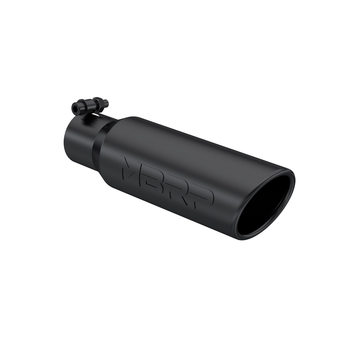 MBRP Exhaust T5113BLK Tip. 3in. O.D. Angled Rolled End 2in. inlet 12in. Length. BLK.