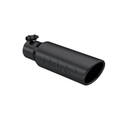 MBRP Exhaust T5113BLK Tip. 3in. O.D. Angled Rolled End 2in. inlet 12in. Length. BLK.