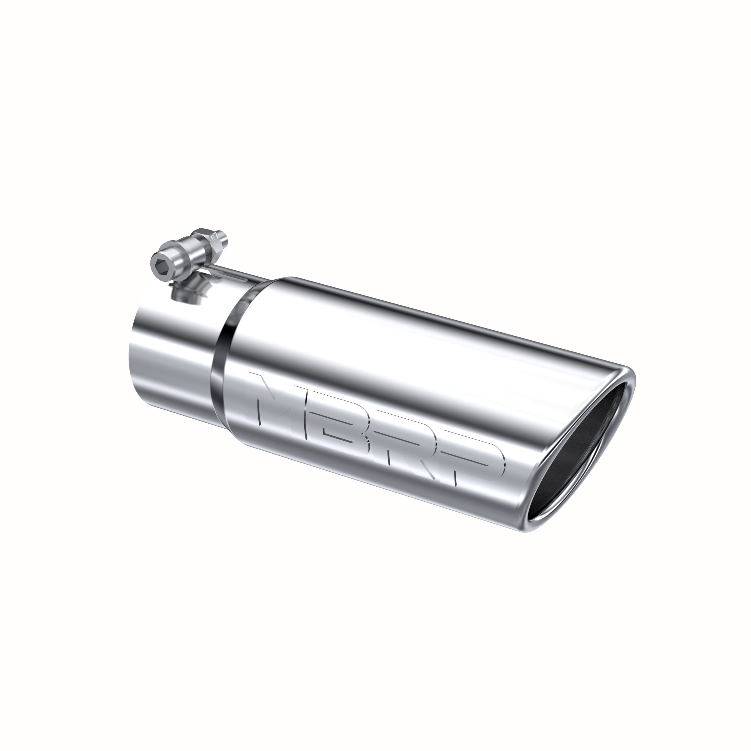 MBRP Exhaust T5115 Tip. 3in. O.D. Angled Rolled End 3in. inlet 10in. length. T304.