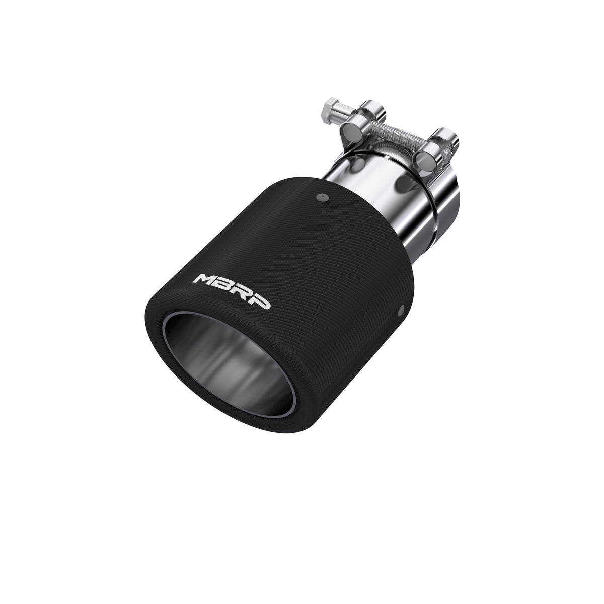 MBRP Exhaust T5123CF Tip. 4in. O.D.. Dual Wall Angled. 2in. inlet. 7.7in. length. CF.