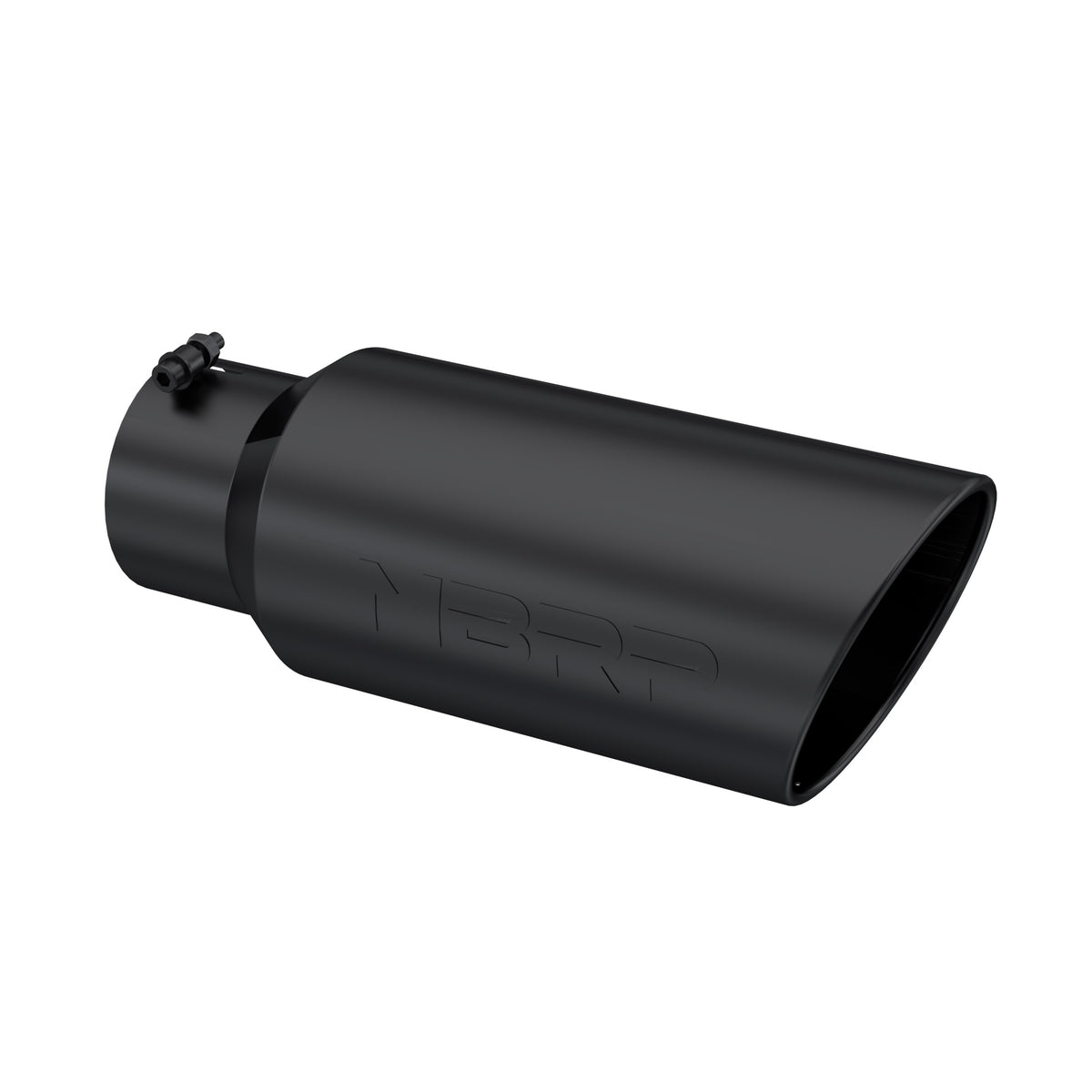 MBRP Exhaust T5127BLK Tip. 7in. O.D.. Rolled End. 5in. inlet 18in. in length. BLK.