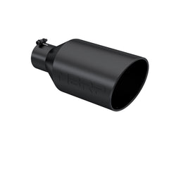MBRP Exhaust T5128BLK Tip. 8in. O.D.. Rolled End. 4in. inlet 18in. in length. BLK.