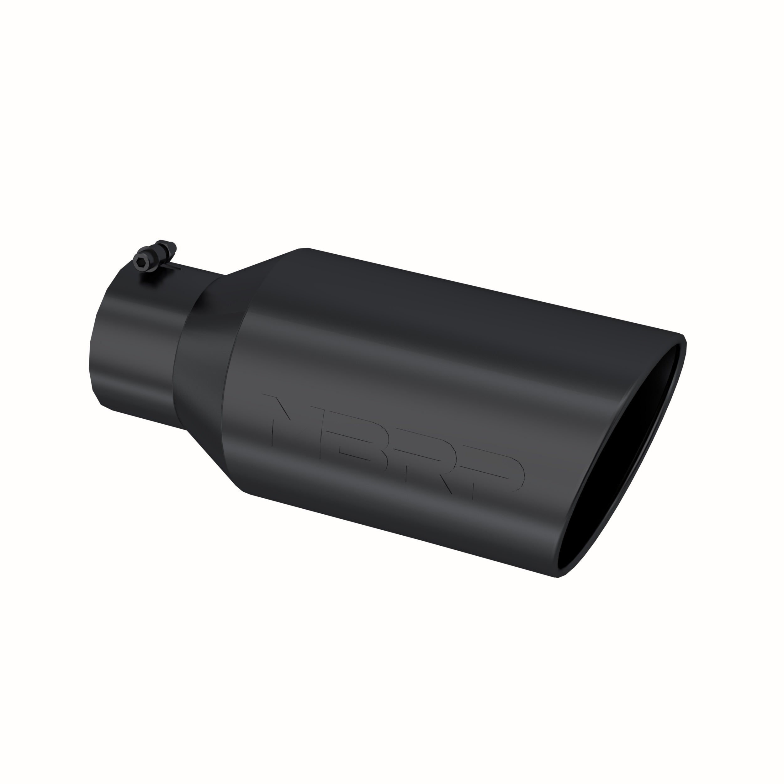 MBRP Exhaust T5129BLK Tip. 8in. O.D.. Rolled End. 5in. inlet 18in. in length. BLK.