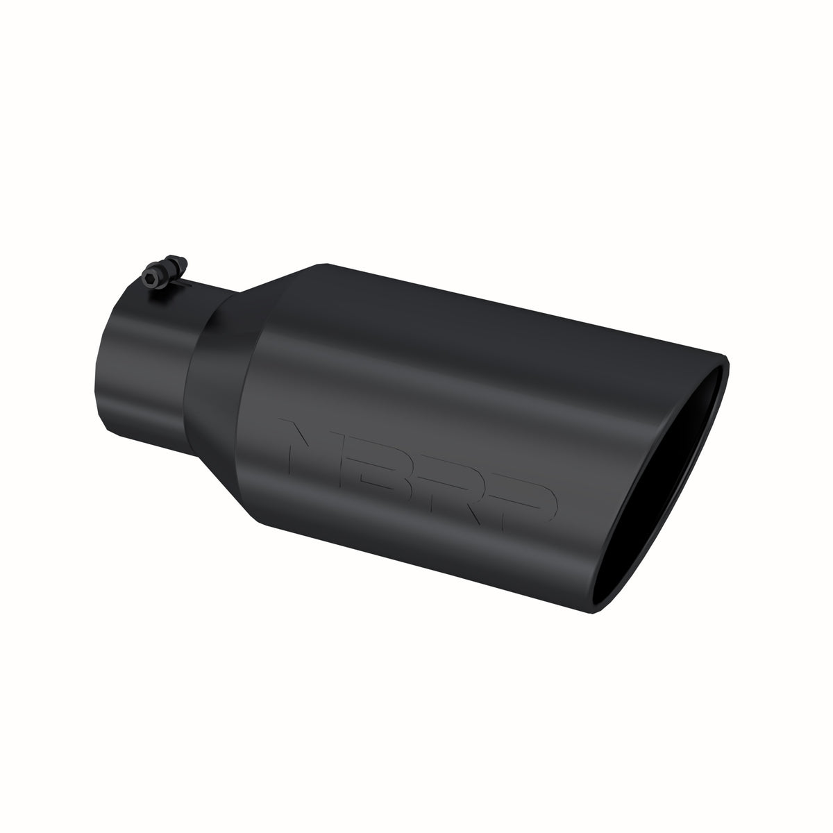 MBRP Exhaust T5129BLK Tip. 8in. O.D.. Rolled End. 5in. inlet 18in. in length. BLK.