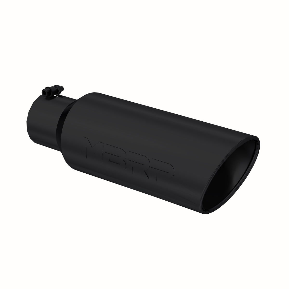 MBRP Exhaust T5130BLK Tip. 6in. O.D.. Rolled end. 4in. inlet 18in. in length. BLK
