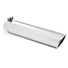 MBRP Exhaust 3.5in. OD; 3in. inlet; 16in. in length; Angled Cut Rolled End; Clampless-no weld; T304