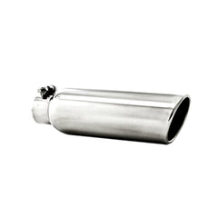 MBRP Exhaust 3.5in. OD; 2.25in. inlet; 12in. in length; Angled Cut Rolled End; Clampless-no weld; T304