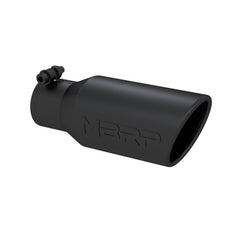 MBRP Exhaust T5157BLK Tip. 4in. O.D. Angled Rolled End 2 3/4in. inlet 10in. length. BLK.