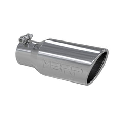 MBRP Exhaust T5157 Tip. 4in. O.D. Angled Rolled End 2 3/4in. inlet 10in. length. T304.